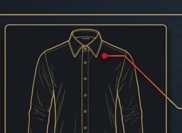 Discipline Shirt tailored shirt, technical blueprint drawing