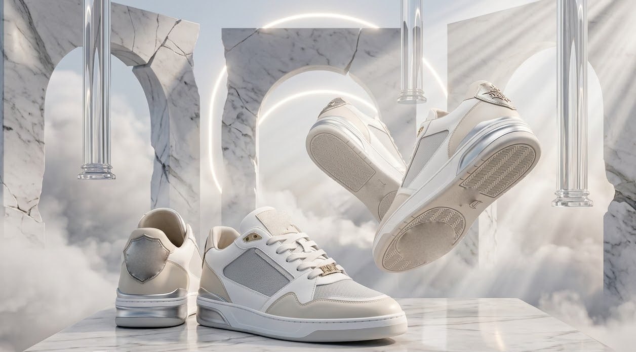 Ivory Phantom Court Low ivory calf leather court sneaker, concept render